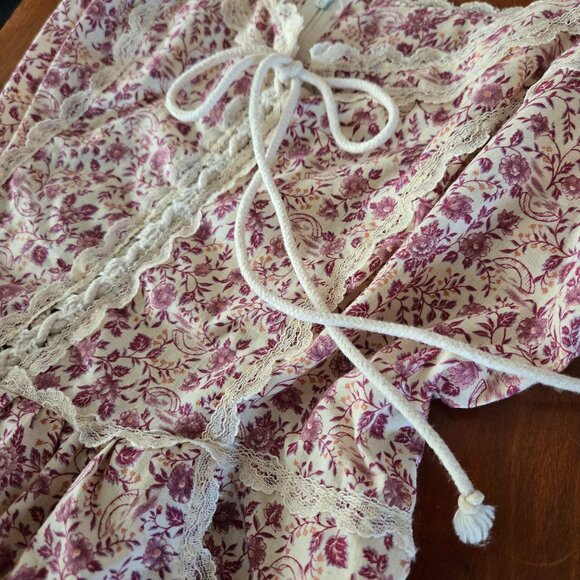 Original Gunne Sax Dress - Pink Floral - Cottagecore - Prairie - Picture 5 of 10